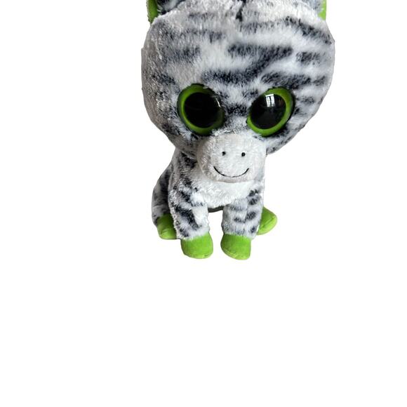 Ty Beanie Boos Zig Zag The Zebra 6" Stuffed Plush Solid Eyes 2014 - Picture 1 of 13